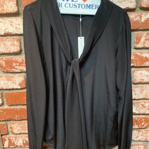 Trina Turk Tie Neck Silk Blouse - Size L - NWT!